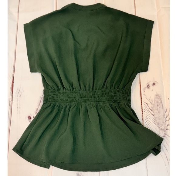 Monteau Los Angeles Forest Green Blouse / Size Medium / Sku0001 - Picture 2 of 7